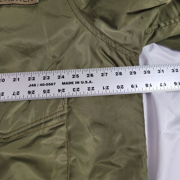VTG Ralph Lauren Polo Jeans Co. Military Surplus Olive Bomber Jacket Size XXL - Picture 7 of 11